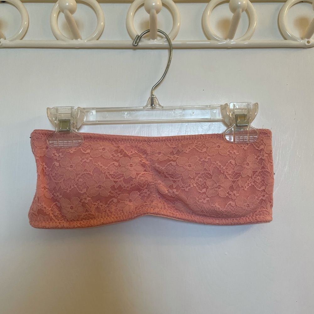 Light Pink/Coral Lacey Bandeau